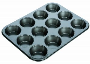 Teglia da Muffin con Rivestimento Antiaderente per Muffins BESTZY Stampo 6 Muffin Teglia Antiaderente in Acciaio al Carbonio 2 Pezzi Teglia Antiaderente per Muffin 